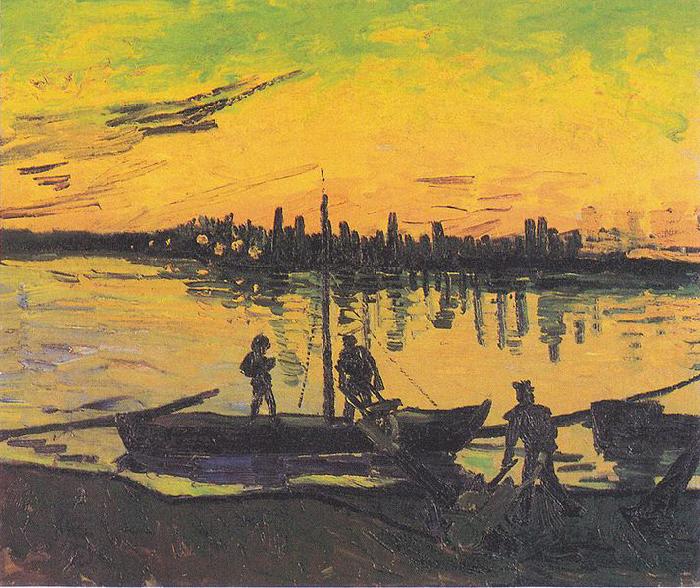Vincent Van Gogh Dockers in Arles oil painting picture